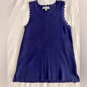 Navy Blue Ribbed Tank 💙